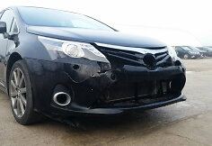Vokietijoje sudaužyto ir į Lietuvą atkeliavusio &bdquo;Toyota Avensis&ldquo; būklė po avarijos