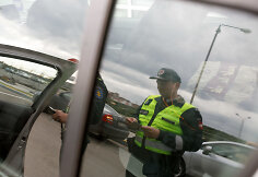 Policijos reido akimirka