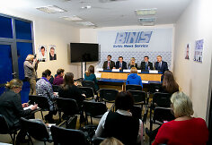Spaudos konferencijos akimirka