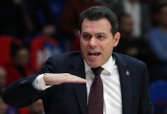 Trileris Eurolygos rungtynėse Maskvoje: CSKA &ndash; Kauno &bdquo;Žalgiris&ldquo;. Dimitris Itoudis
