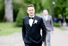 Ineta ir Ąžuolas Žvaguliai susituokė Kernavės bažnyčioje