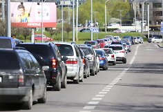 Kamščiai Vilniaus gatvėje