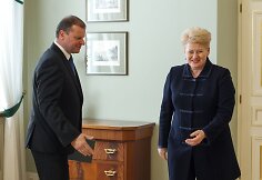 Saulius Skvernelis ir Dalia Grybauskaitė