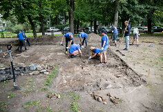 Archeologiniai kasinėjimai Vilniaus Vokiečių gatvėje.