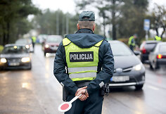 Paskutinį spalio sekmadienį policija Vilniuje surengė reidą