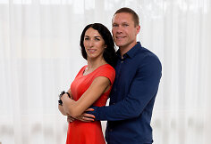 Pasaulio žmonų ne&scaron;imo čempionato laimėtojai   Vytautas ir Neringa Kirkliauskai