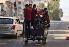 Palestiniečiai palieka &scaron;iaurinę Gazos Ruožo dalį