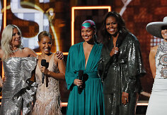 Lady Gaga, Jada Pinkett Smith, Alicia Keys, Michelle Obama ir Jennifer Lopez