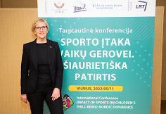 Konferencijos &bdquo;Sporto įtaka vaikų gerovei. &Scaron;iaurieti&scaron;ka patirtis&ldquo; akimirka