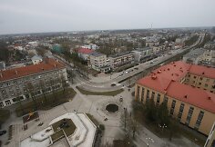 &Scaron;iaulių panorama nuo &bdquo;&Scaron;iaulių&ldquo; vie&scaron;bučio stogo