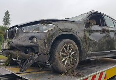 Dviejų BMW avarija netoli Kryžkalnio