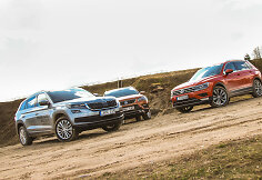 &Scaron;eimyninių automobilių bandymai - &bdquo;Volkswagen Tiguan&ldquo;, &bdquo;&Scaron;koda Kodiaq&ldquo; ir &bdquo;Seat Ateca&ldquo;