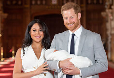 Meghan Markle ir princas Harry su pirmagimiu Archie