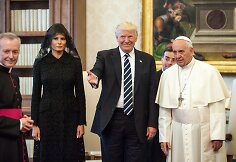 Melania Trump, Donaldas Trumpas ir popiežius Pranci&scaron;kus
