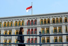 Pusiau nuleista Singapūro vėliava