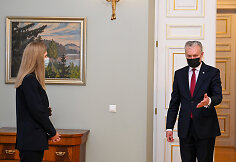 Prezidentas susitiko su kandidate į vidaus reikalų ministres Agne Bilotaite
