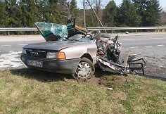 Kraupi avarija Prienu raj. Balbieriskyje