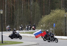 Rusų baikeriai nacionalistai nebuvo įleisti į Lenkiją