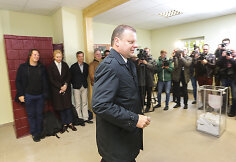 Saulius Skvernelis balsavo Seimo rinkimuose