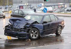 Avarija Drujos ir Rasų gatvių sankryžoje Vilniuje