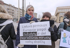 Mitingas  dėl greitesnių pokyčių vaikų apsaugos nuo smurto srityje