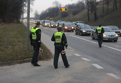 Vilniaus kelių policijos reidas Ukmergės gatvėje