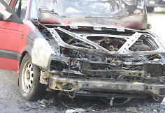 Palangoje Sodų gatvėje sudegė automobilis