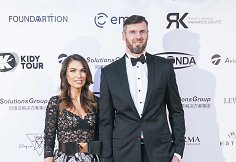 K&scaron;i&scaron;tofas Lavrinovičius su žmona Tatjana