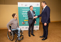 Konferencijos &bdquo;Sporto įtaka vaikų gerovei. &Scaron;iaurieti&scaron;ka patirtis&ldquo; akimirka