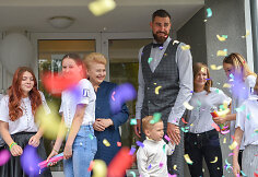 Paauglių dienos namų &bdquo;I&scaron;vien&ldquo; atidarymo akimirka