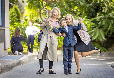 Oksana Pikul su sūnumi Dominyku