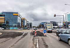 Kelių darbai Saltoni&scaron;kių gatvėje
