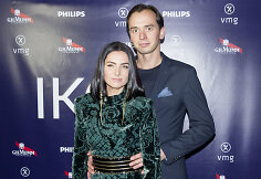 Agnė Jagelavičiūtė su vyru Mantu Volkumi