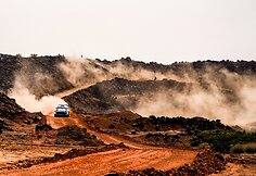 Akimirka i&scaron; Saudo Arabijos ralio. WRC organizatorių &bdquo;facebook&ldquo; tinkle pasidalinti nuotr.