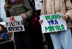 Užupio gimnazijos bendruomenės protestas