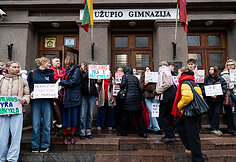 Užupio gimnazijos bendruomenės protestas