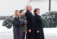 Olena Zelenska, Volodymyras Zelenskis, Gitanas Nausėda, Diana Nausėdienė