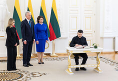 Olena Zelenska, Gitanas Nausėda, Diana Nausėdienė, Volodymyras Zelenskis