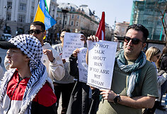 Protestas-eitynės prie&scaron; Lietuvos bendradarbiavimą Izraelio ir JAV karuose &bdquo;Karui &ndash; NE!&ldquo;
