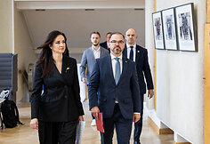 Inga Ruginienė susitiko su ekonomikos ir inovacijų ministru Edvinu Grikšu, vidaus reikalų ministru Vladislavu Kondratovičiumi ir krašto apsaugos ministru Robertu Kaunu