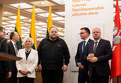Seimo pirmininko Sauliaus Skvernelio ir užsienio valstybių parlamentų pirmininkų spaudos konferencija