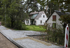 Asfaltuojama &Scaron;veicarijos kaimo Aleksandrynės gatvė