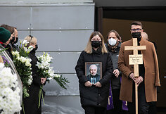 Atsisveikinimas su aktoriumi Mindaugu Jusčiumi