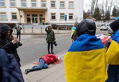 Protestas prie Vokietijos ambasados Vilniuje