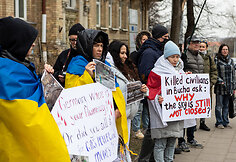Protestas prie Vokietijos ambasados Vilniuje
