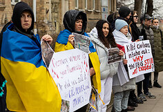 Protestas prie Vokietijos ambasados Vilniuje