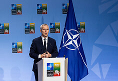 Volodymyro Zelenskio spaudos konferencija NATO vir&scaron;ūnių susitikime Vilniuje