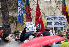 Protestas del NT mokesčio prie seimo