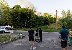 Sekmadienio vakarą Vilniuje, Naujininkų rajone, kilo gaisras