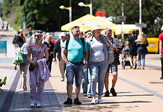 Penktadienį į Palangą atvažiavo nauji poilsiautojai